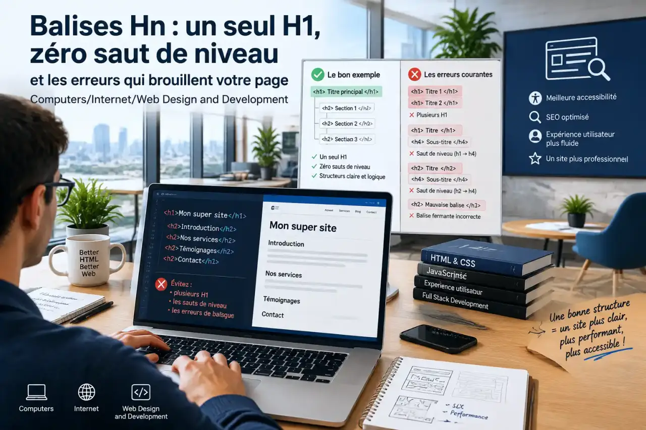 Balises Hn : un seul H1, zéro saut de niveau et les erreurs qui brouillent votre page