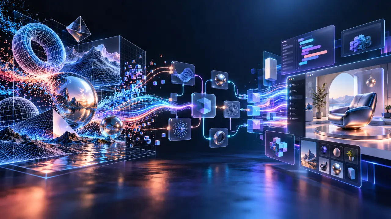 Pipeline technique reliant une scène WebGL à une interface React